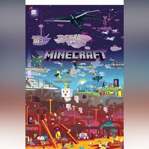 Minecraft world beyond poster *Price is for today only*